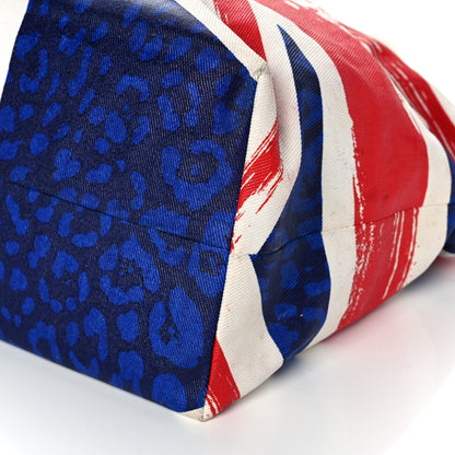Jimmy Choo Denim Calfskin Studded Union Jack Print Tote 9 of 13
