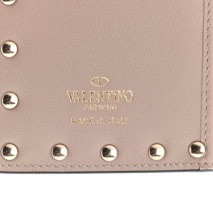 Valentino Garavani Calfskin Rockstud Coin Purse Card Holder Light Pink 6 of 7