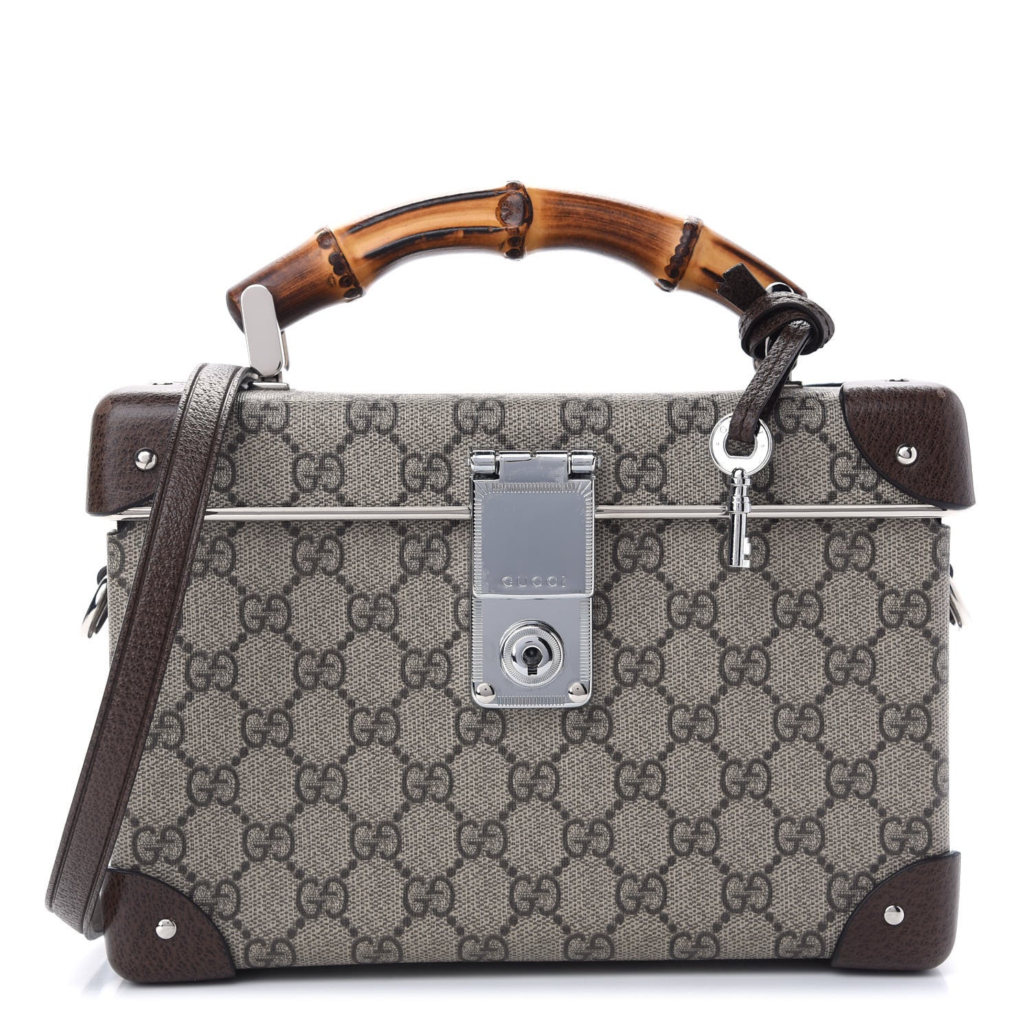 Gucci GG Supreme Monogram Globe-Trotter Beauty Case Brown 1 of 9