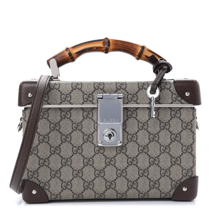 Gucci GG Supreme Monogram Globe-Trotter Beauty Case Brown 1 of 9