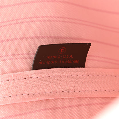 Louis Vuitton Damier Ebene Neo Neverfull MM Rose Ballerine 7 of 11