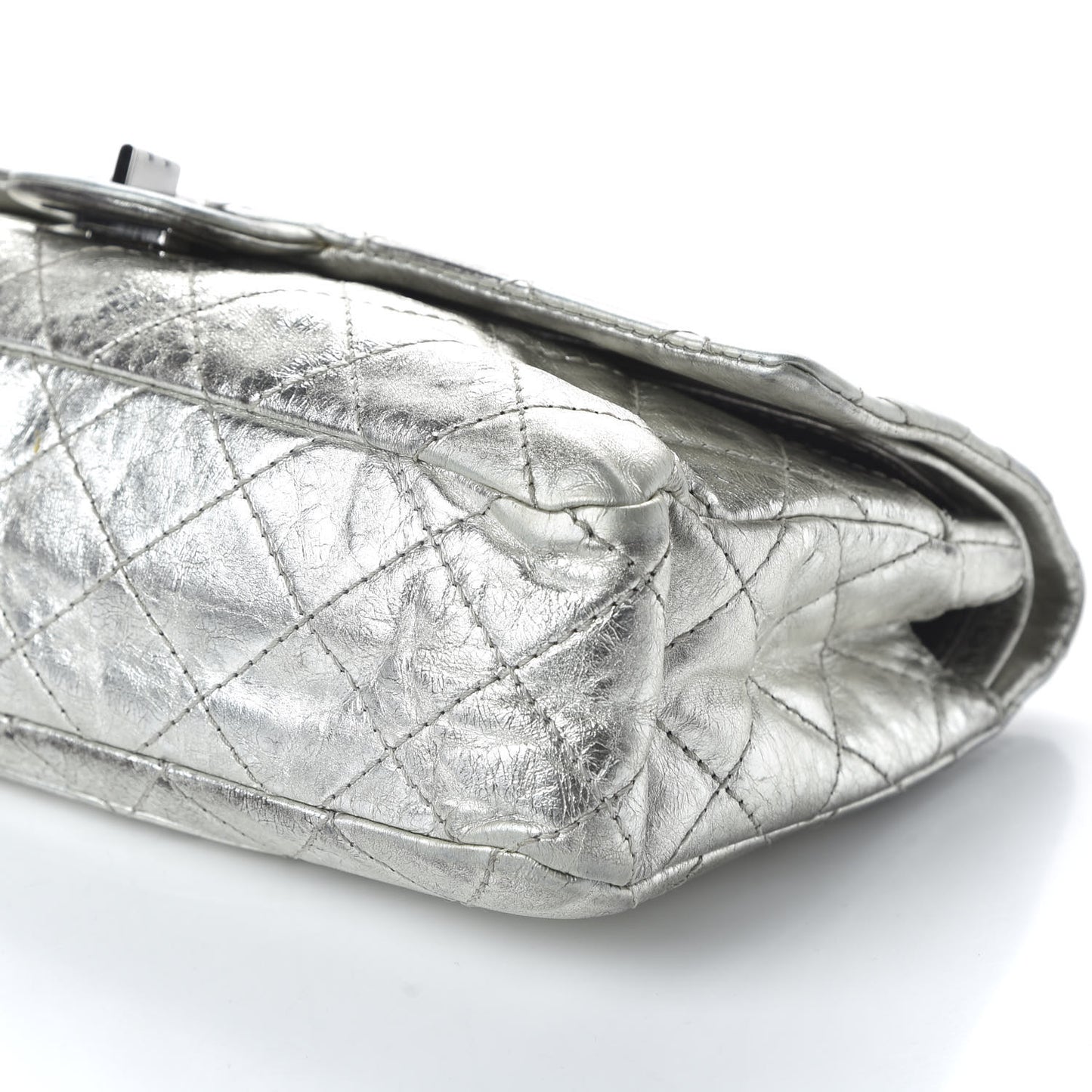 Metallic Aged Calfskin Quilted 2.55 Reissue 226 Flap Silver