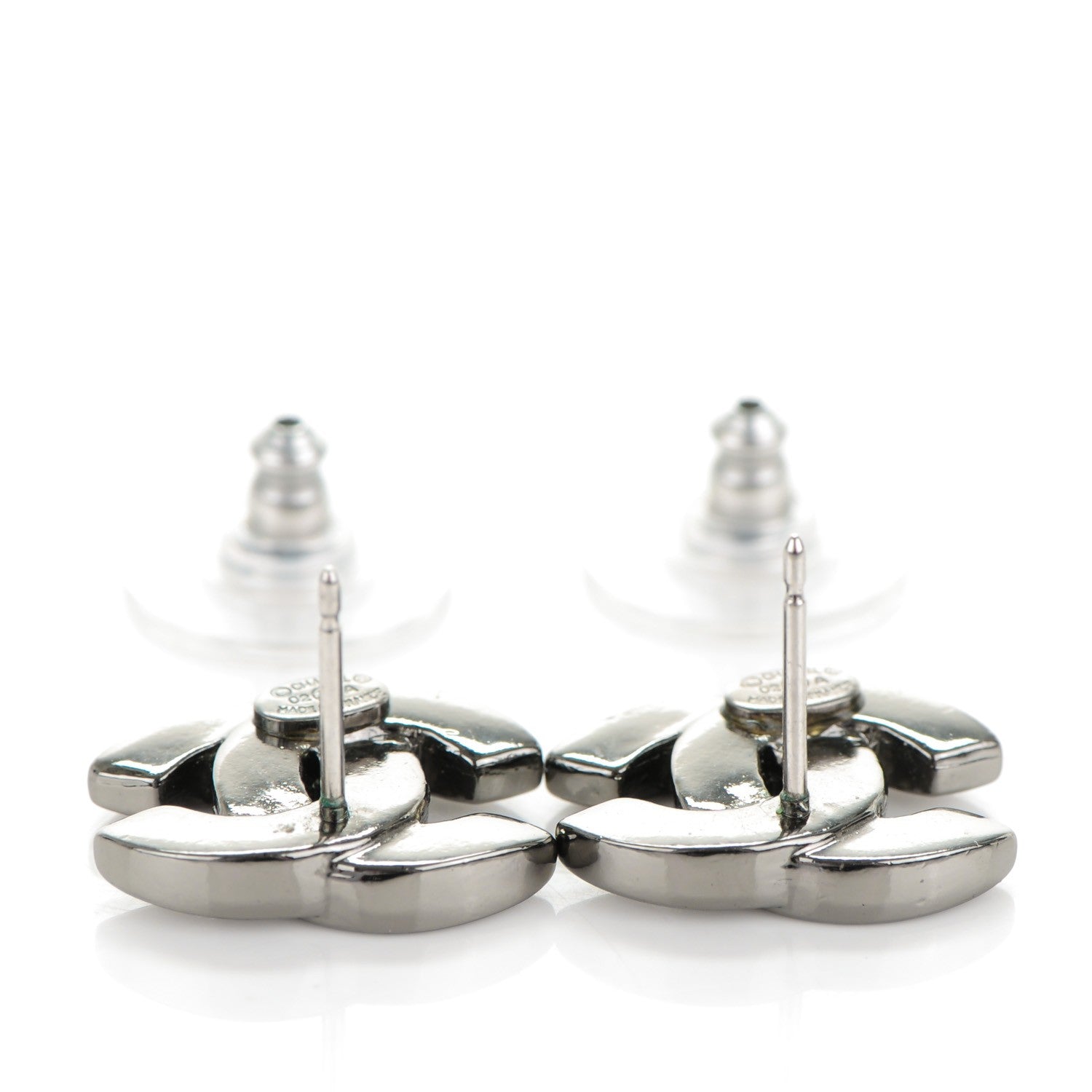Chanel Ruthenium CC Earrings 3 of 4