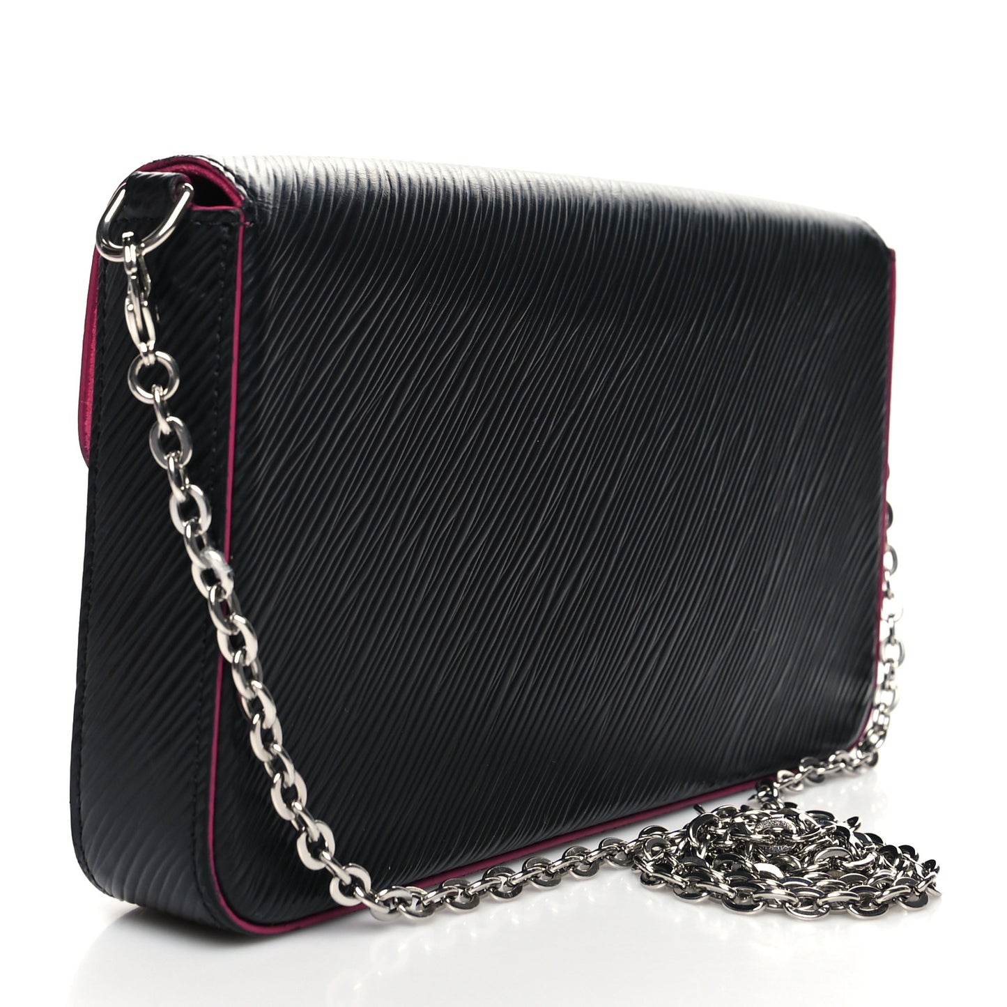 Epi Pochette Felicie Black Hot Pink