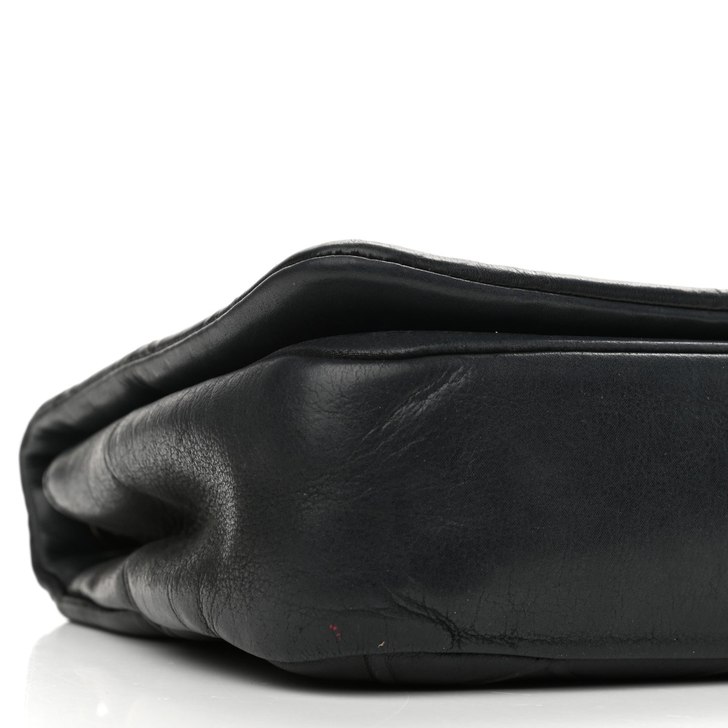 Lambskin Diamond Stitched CC Flap Shoulder Bag Black