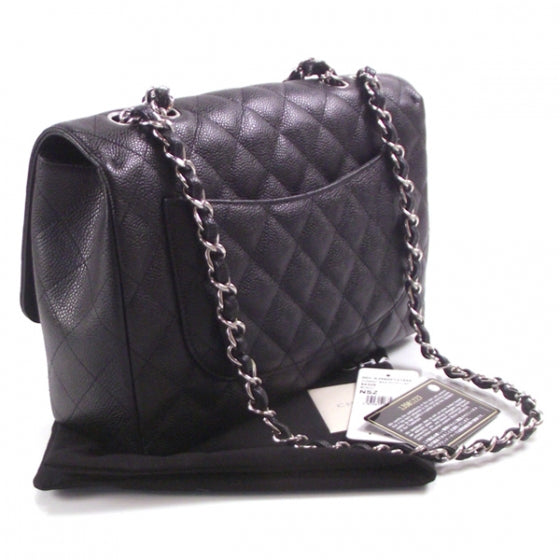 Chanel Caviar Jumbo Single Flap Black 3 of 11