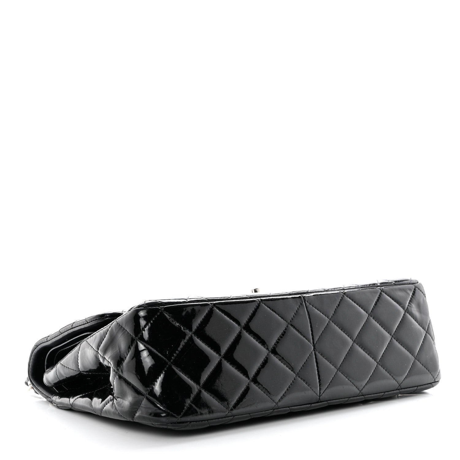 Chanel Patent Quilted Jumbo Double Flap Black 4 of 17