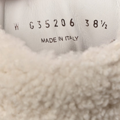Chanel Shearling Suede CC High Top Sneakers 38.5 White Pink 7 of 9