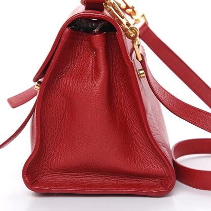 Saint Laurent Calfskin Canvas Small Muse Two Red 11 of 11
