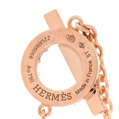 Hermes 18K Rose Gold Diamond Finesse Bracelet ST 3 of 4