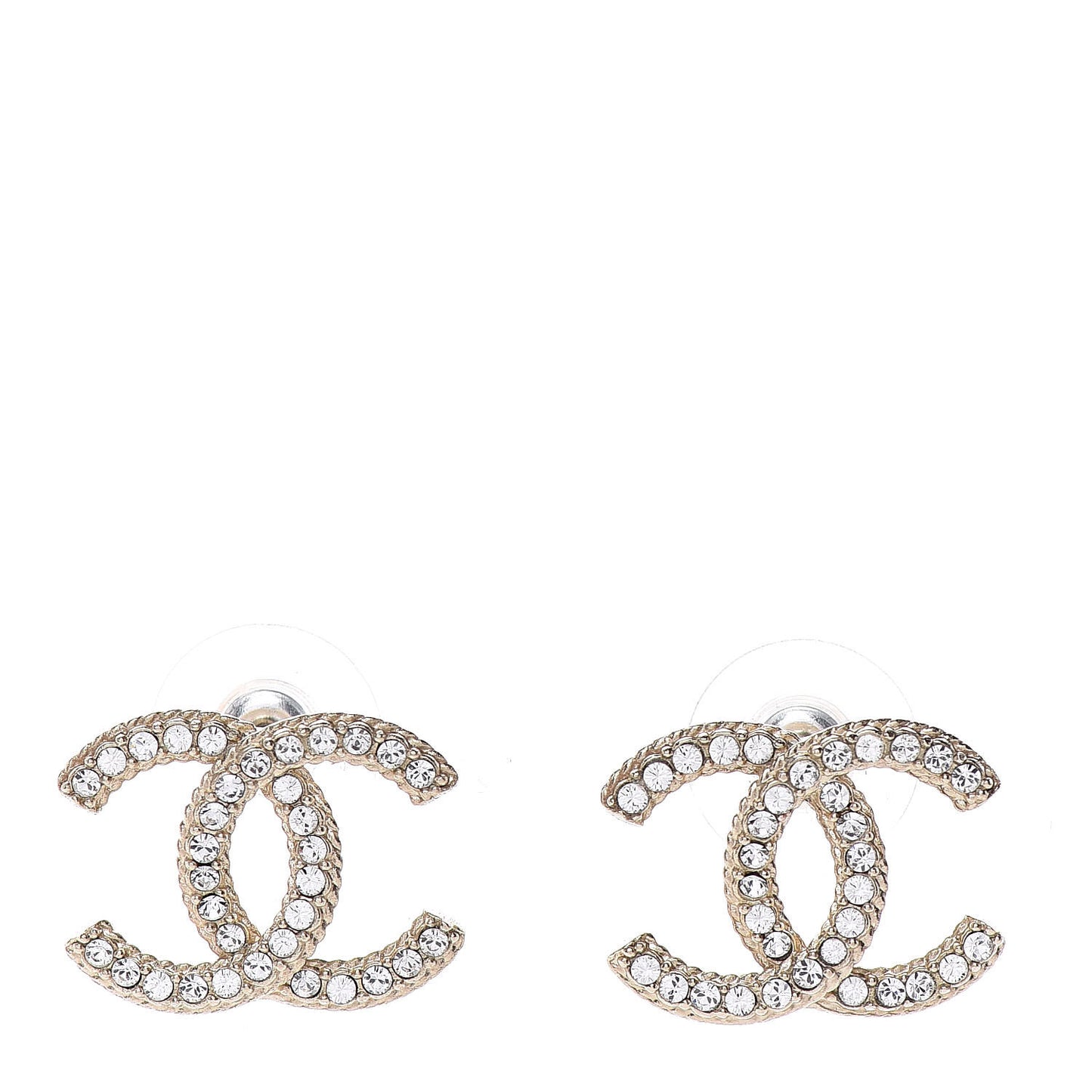 Crystal CC Earrings Gold