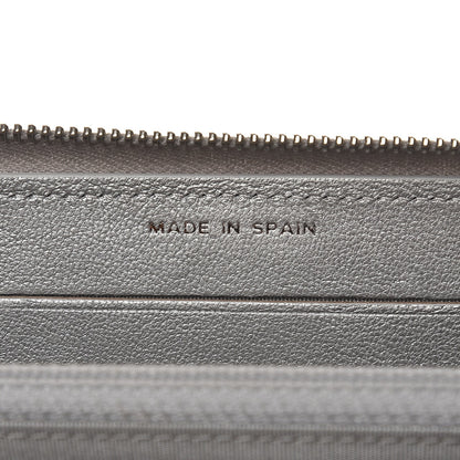 Chanel Metallic Sheepskin Chevron Quilted Medium Mademoiselle Vintage Zip Around Wallet Silver 7 of 9