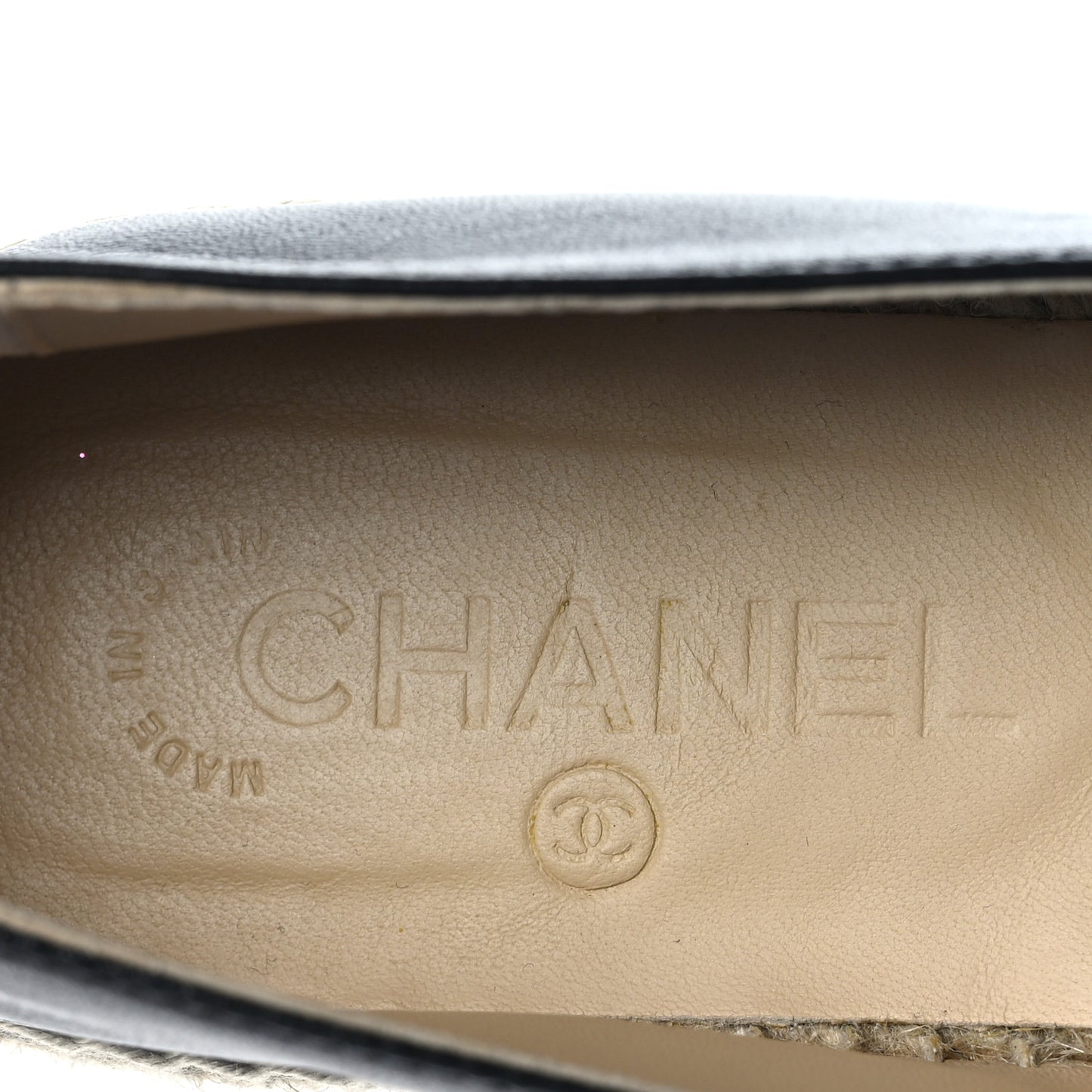 Lambskin CC Espadrilles 39 Black