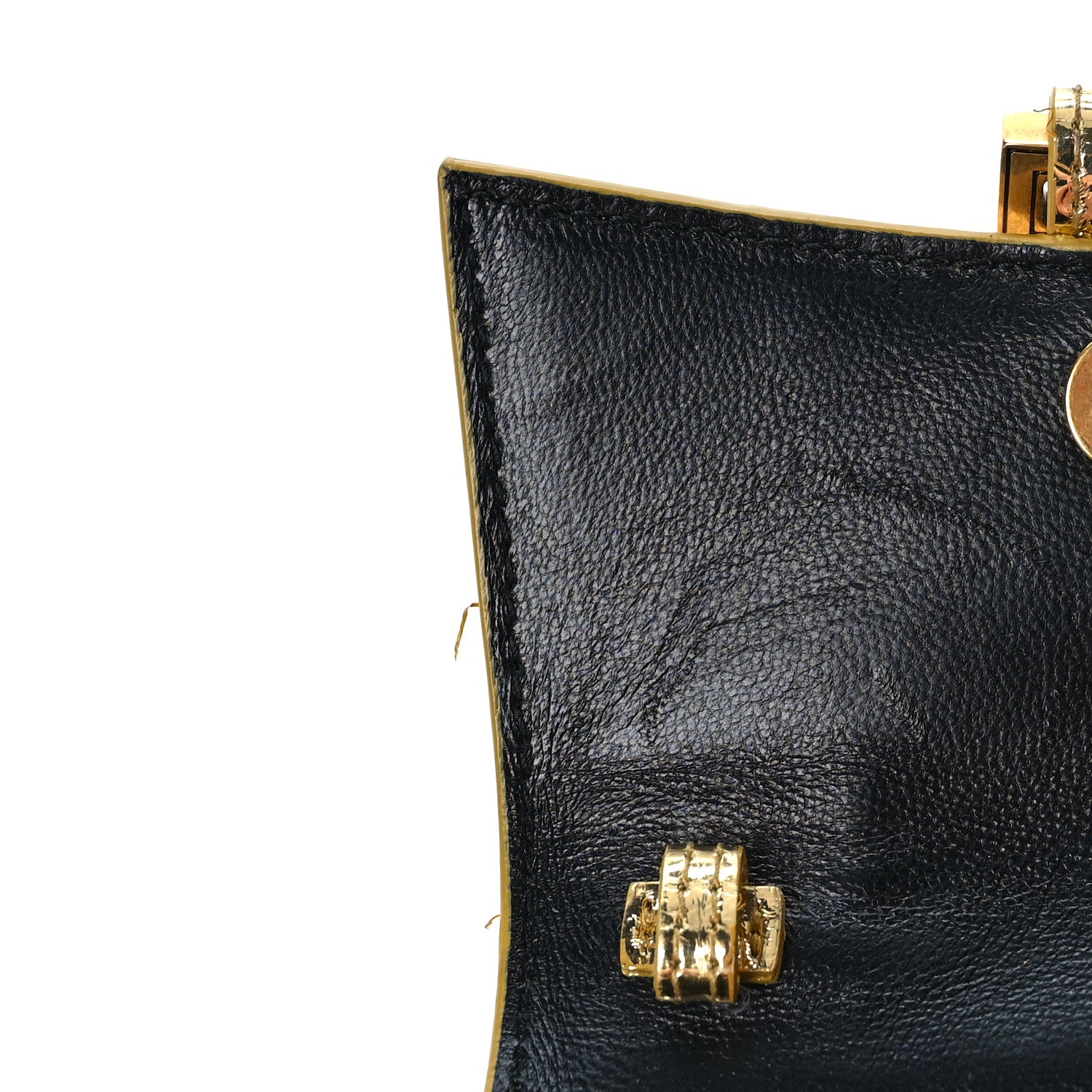 Balenciaga Metallic Calfskin Crocodile Embossed Hourglass Top Handle Bag Mini Gold 10 of 12