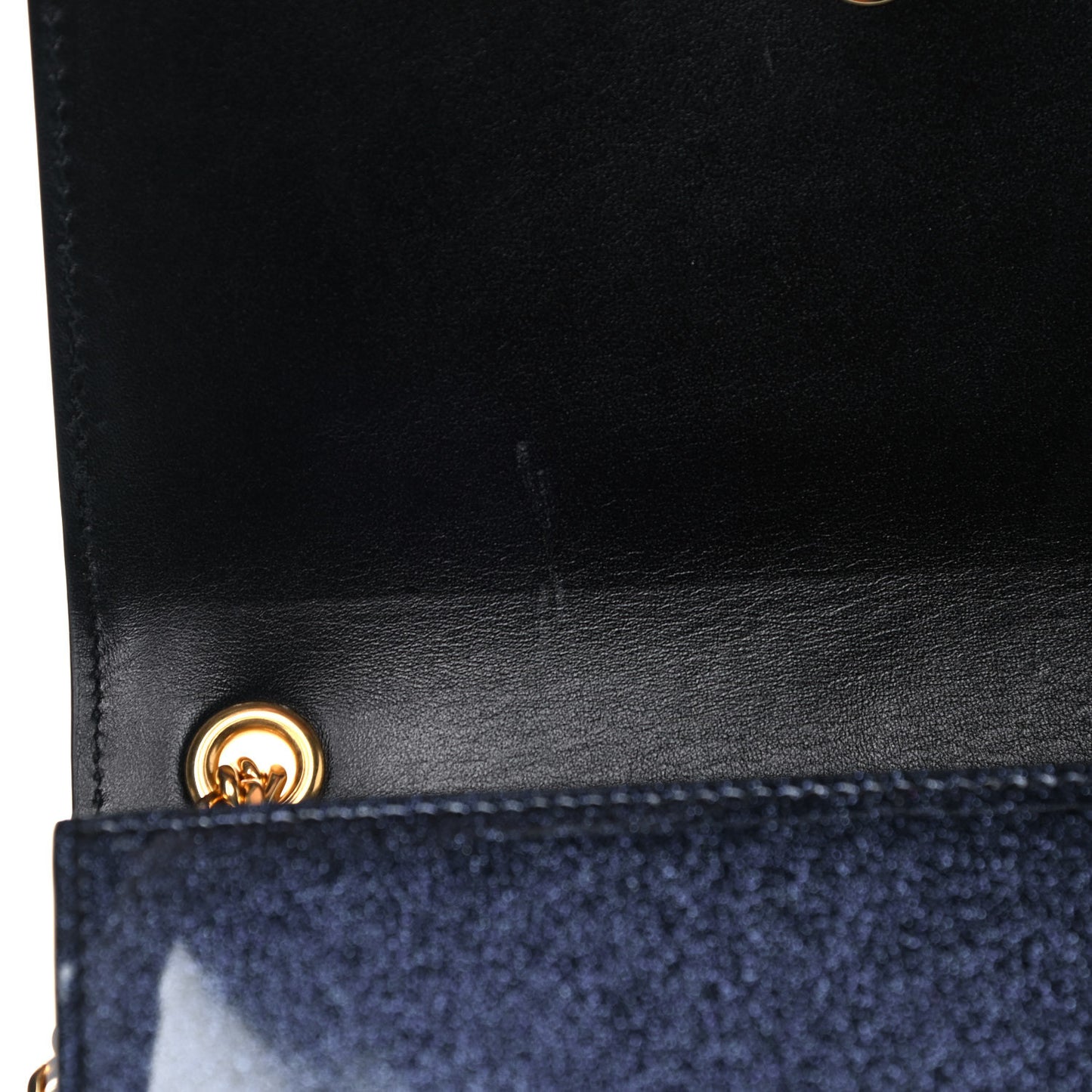 Glitter Patent Small Monogram Kate Satchel Cobalt