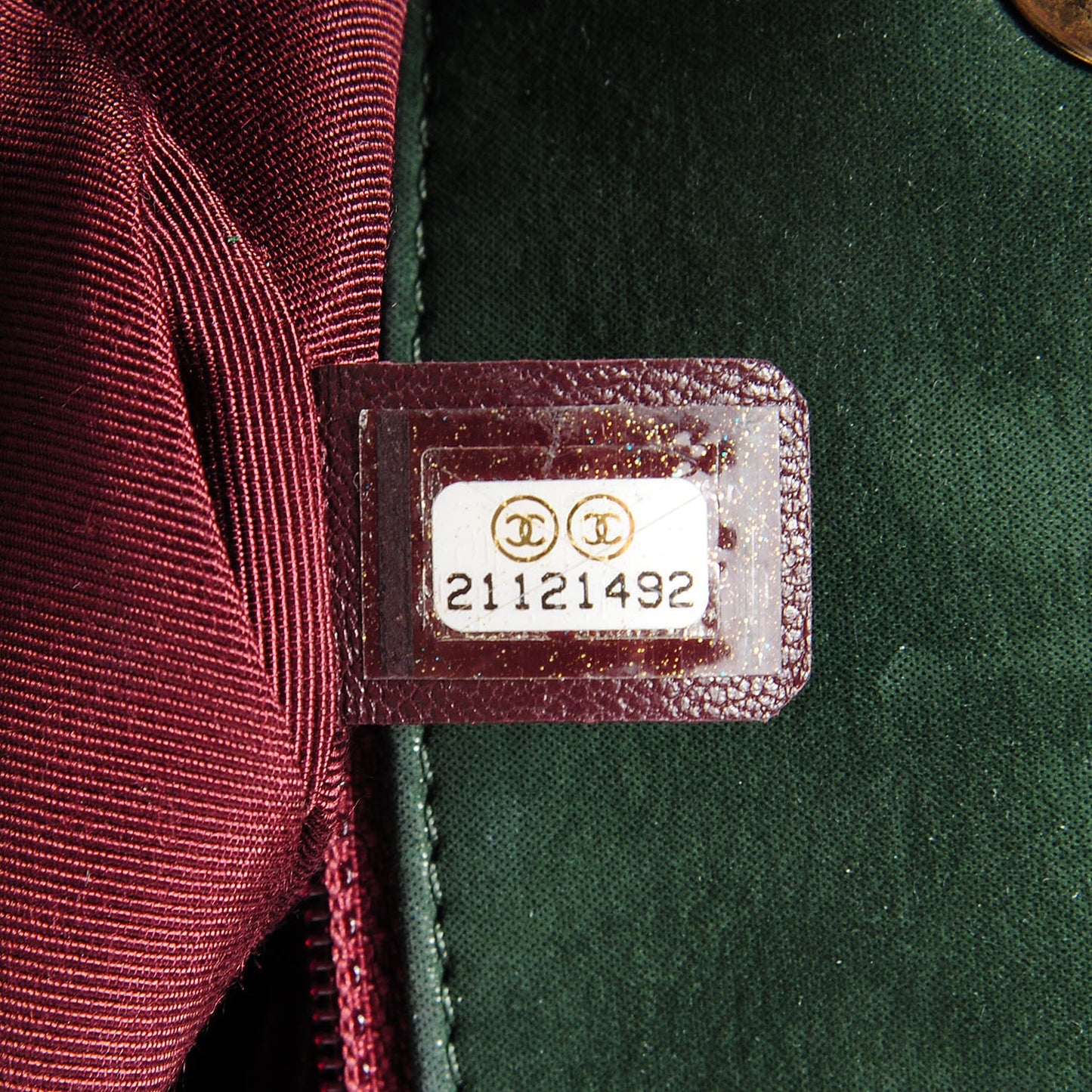 Metallic Suede Calfskin Small Happy Stitch Flap Green