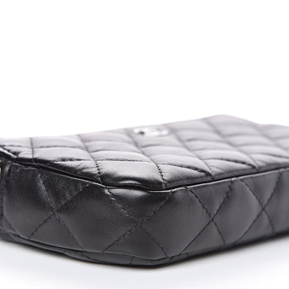 Chanel Lambskin Quilted Small Clutch With Chain Black 10 of 13