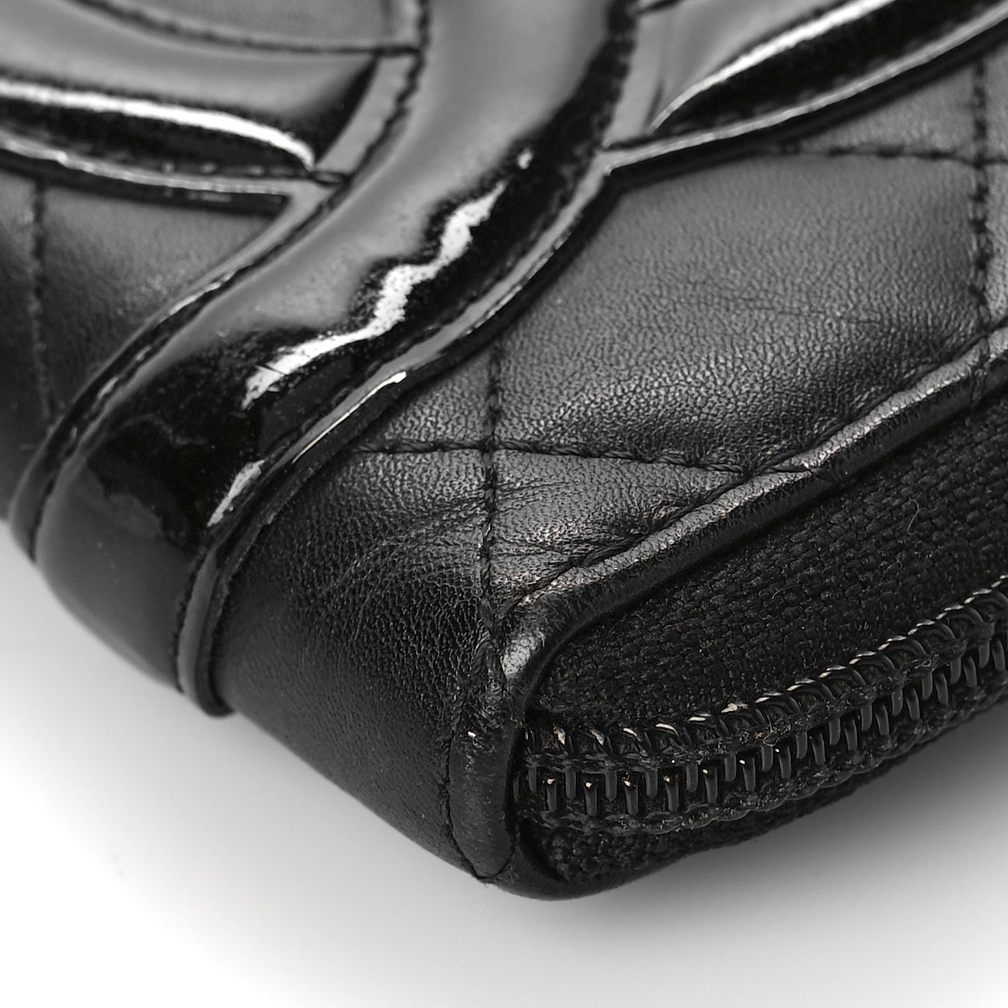 Calfskin Cambon Zip Around Organizer Wallet Black