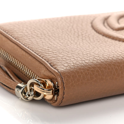 Gucci Pebbled Calfskin Soho Zip Around Wallet Camelia 7 of 9
