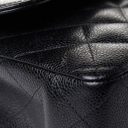 Chanel Caviar Quilted Jumbo Double Flap Black 11 of 13