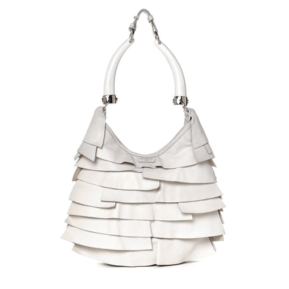 Saint Laurent Chevre Ruffle Saint Tropez White 1 of 4