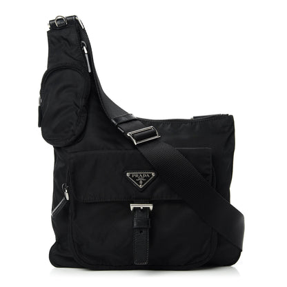 Prada Nylon Tessuto Vela Messenger Bag Black 1 of 12