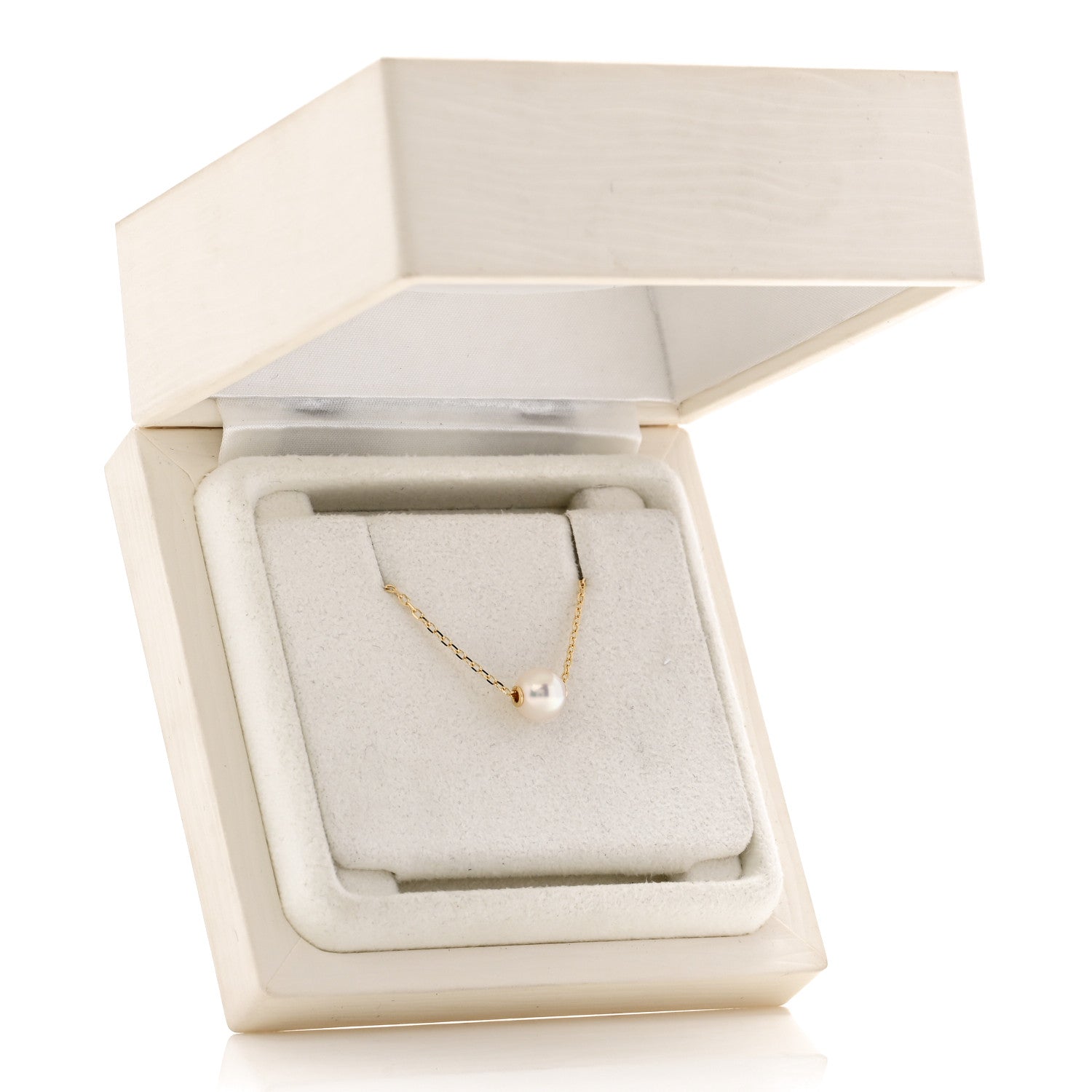Mikimoto 18K Yellow Gold Akoya Cultured Pearl 7-7.5mm Single Pendant Necklace 6 of 6