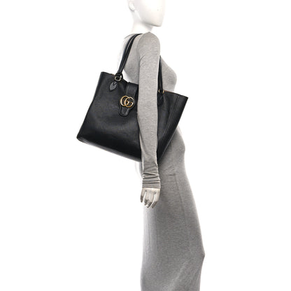 Gucci New Sakai Calfskin Lux Medium Dahlia Tote Black 2 of 13