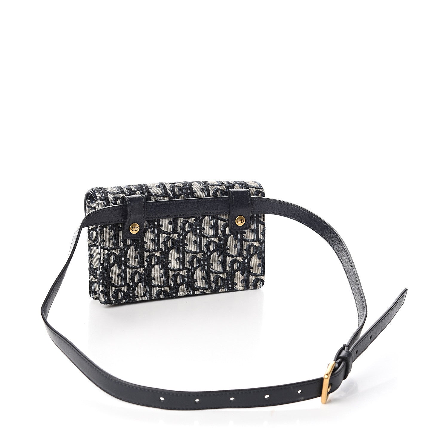 Christian Dior Oblique Saddle Belt Bag Blue 2 of 11
