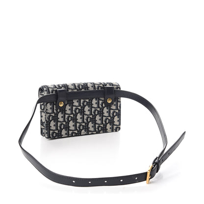 Christian Dior Oblique Saddle Belt Bag Blue 2 of 11