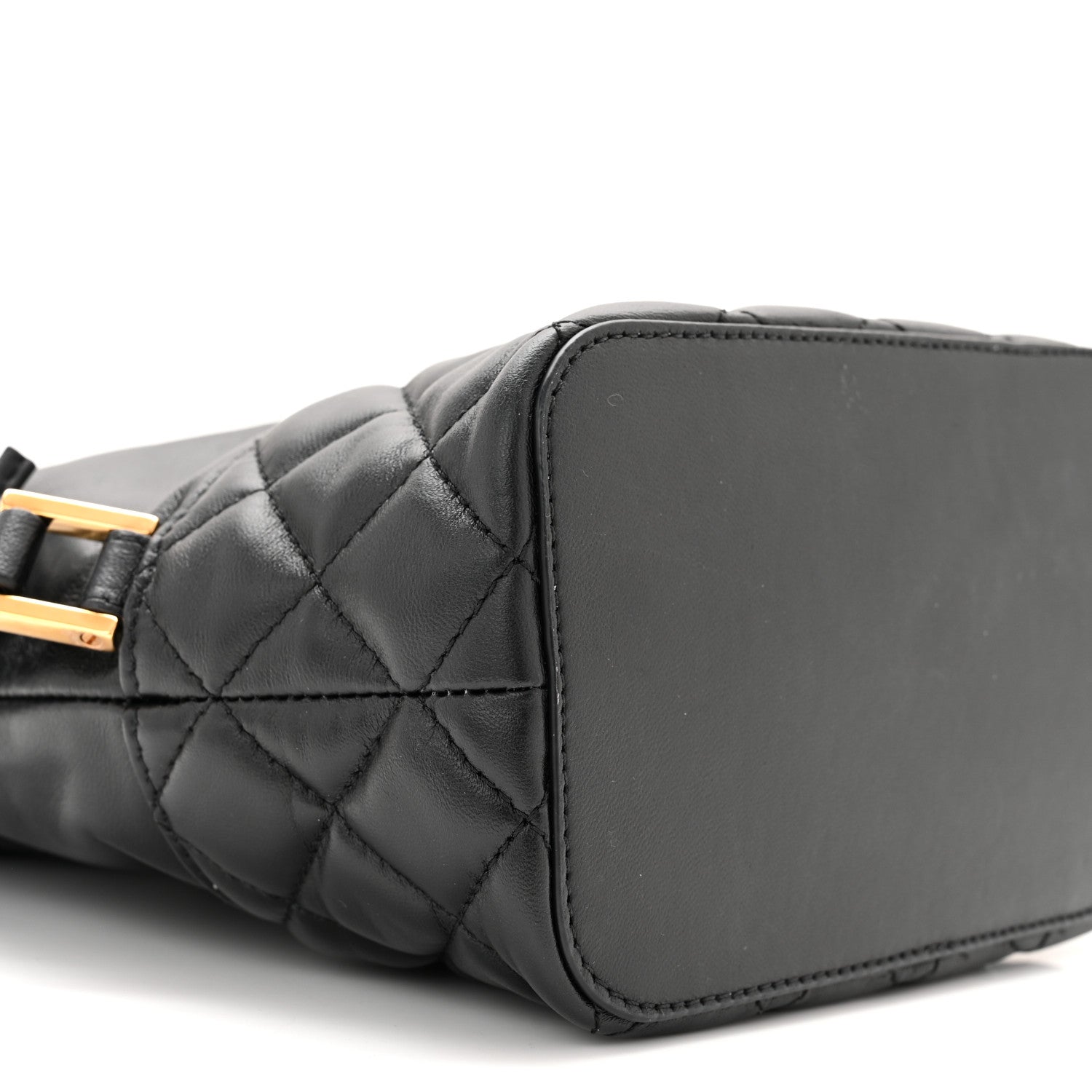 Versace Nappa Quilted Medusa Bucket Bag Black 8 of 10