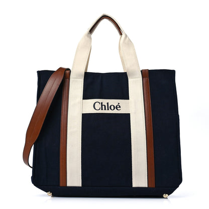Chloe Cotton Calfskin Changing Bag Navy 2 of 8