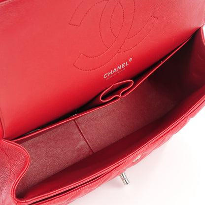 Chanel Caviar Quilted Jumbo Double Flap Red 9 of 9