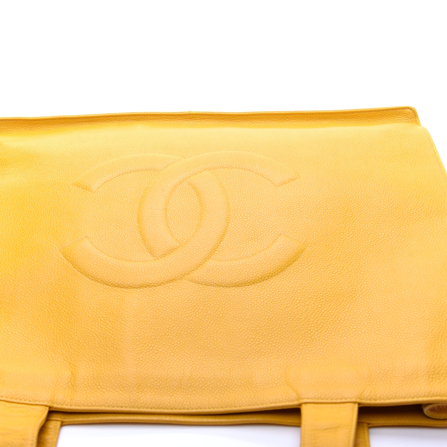Chanel Caviar CC Tote Yellow 11 of 12