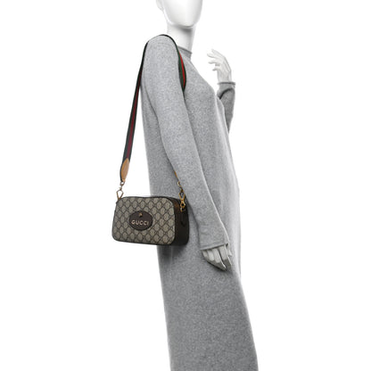 Gucci GG Supreme Monogram Web Neo Vintage Shoulder Bag Beige New Acero Crop 2 of 10