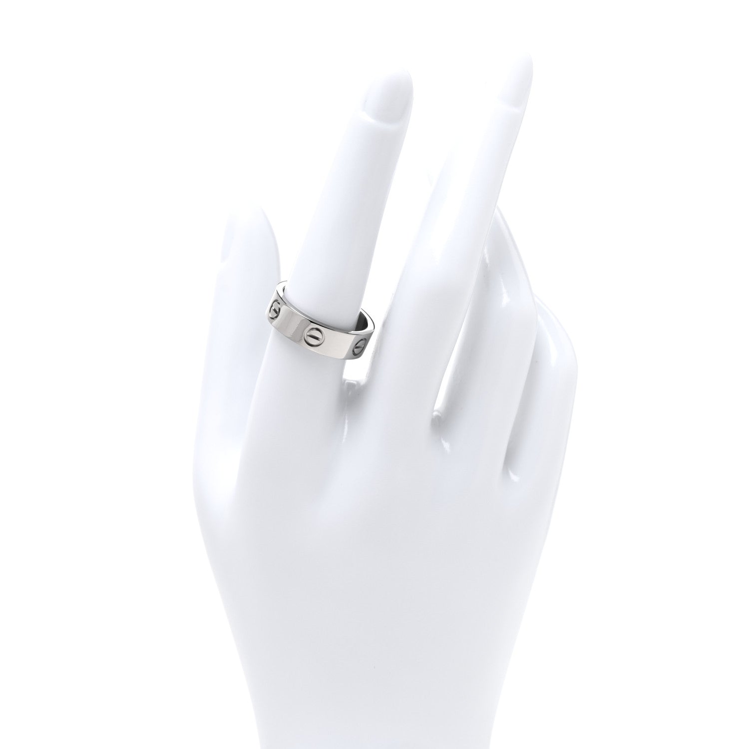 Cartier 18K White Gold 5.5mm LOVE Ring 57 8 2 of 5