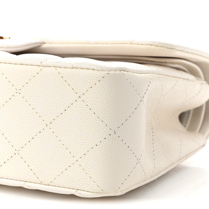 Chanel Caviar Quilted Small Double Flap White 10 of 10