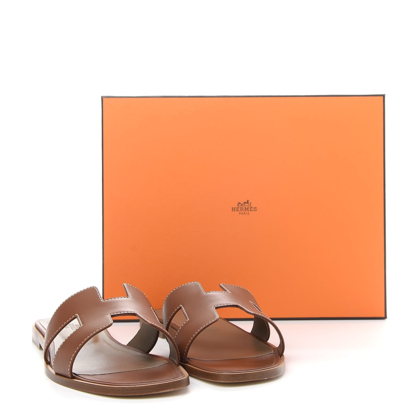 Box Calfskin Oran Sandals 41 Gold