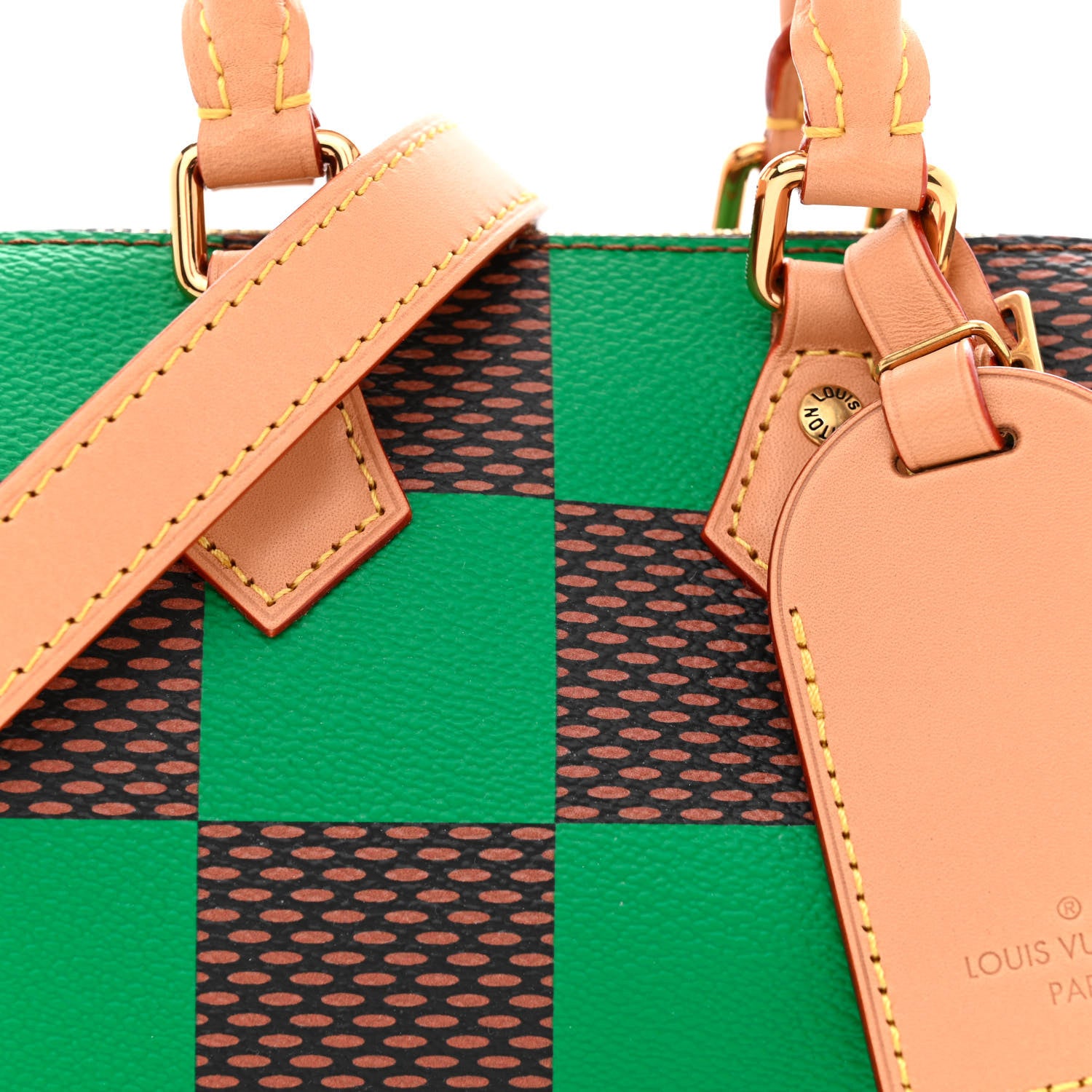 Louis Vuitton Damier Pop Speedy Bandouliere 18 Green 7 of 9
