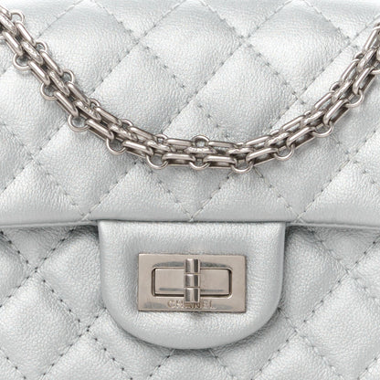 Chanel Metallic Grained Calfskin Quilted 2.55 Reissue Mini Flap Silver 8 of 10