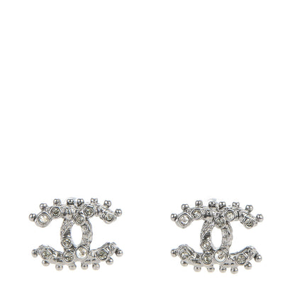 Chanel Crystal CC Earrings Silver 1 of 4