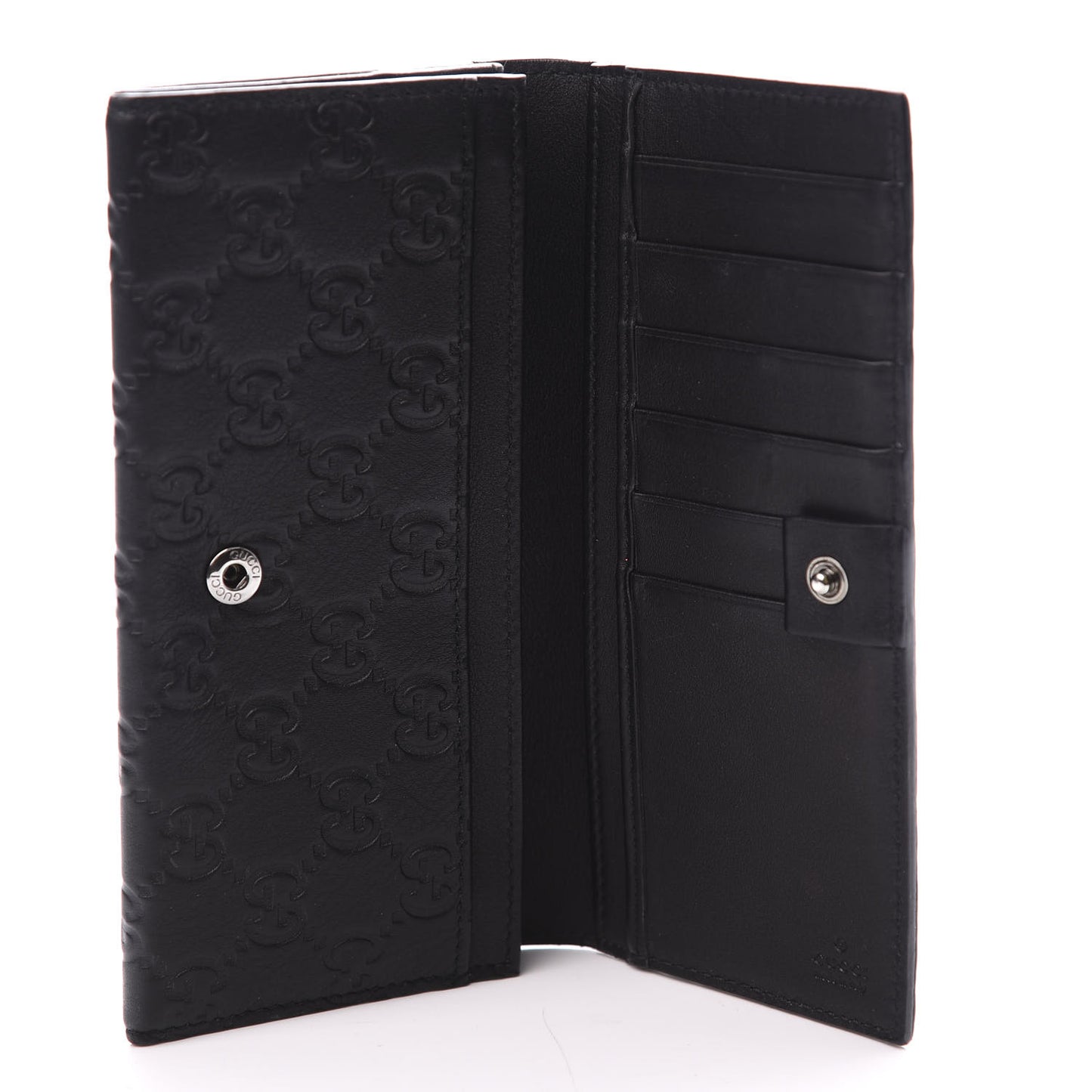 Guccissima Continental Flap Wallet Black