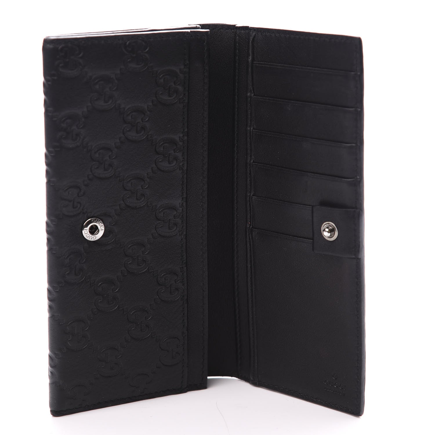 Gucci Guccissima Continental Flap Wallet Black 4 of 8