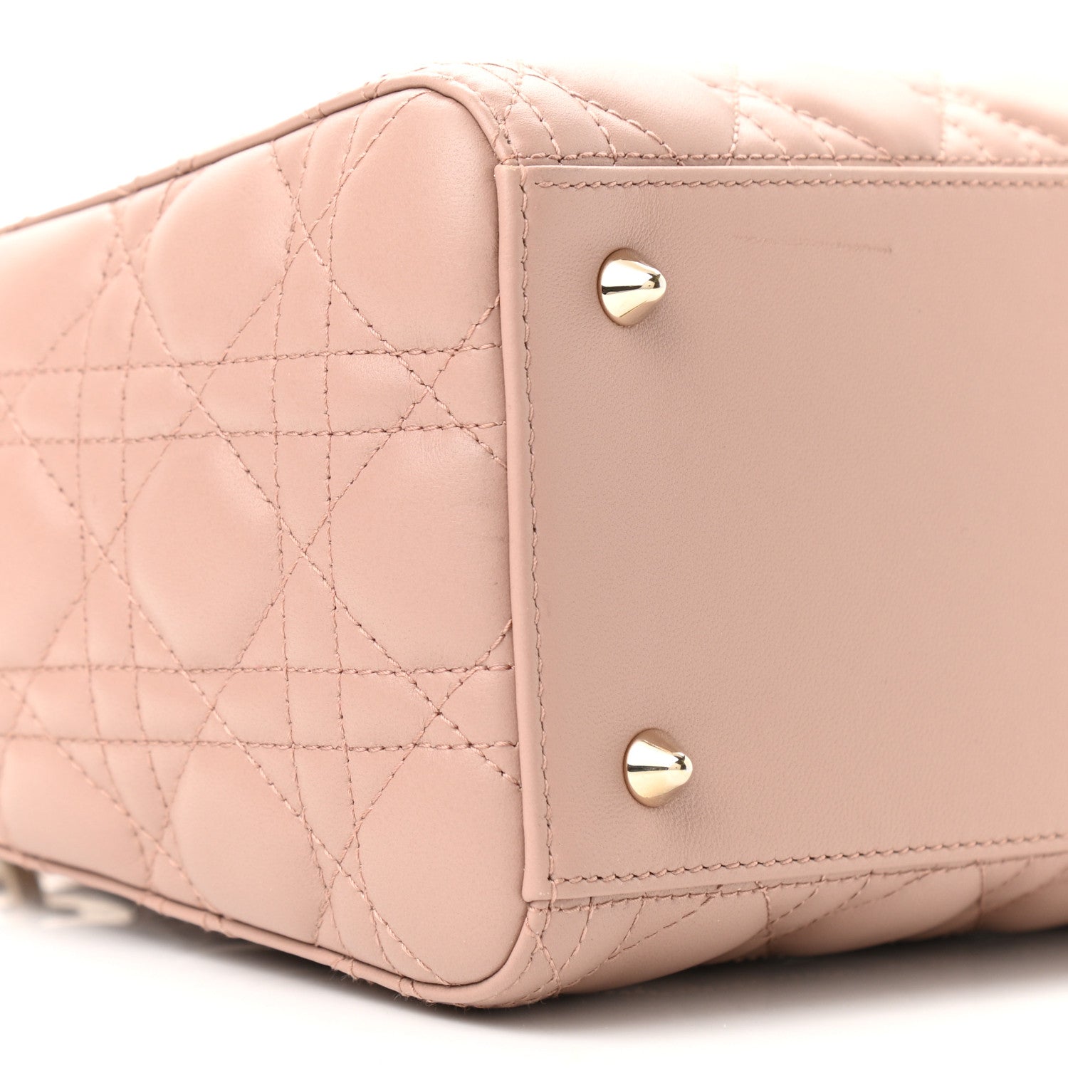 Christian Dior Lambskin Cannage Medium Lady Dior Rose Poudre 9 of 10