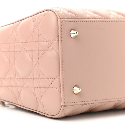 Christian Dior Lambskin Cannage Medium Lady Dior Rose Poudre 9 of 10