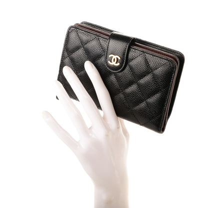 Chanel Caviar Quilted Zipped Pocket Wallet Black 10 of 16