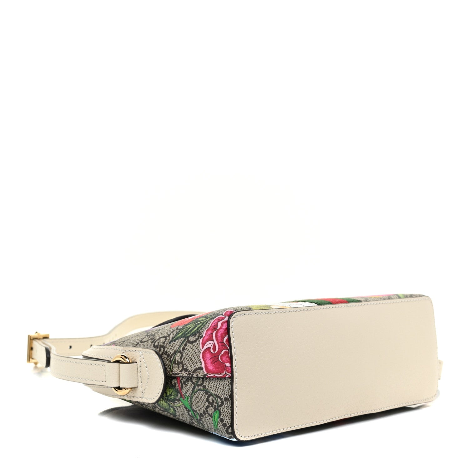 Gucci GG Supreme Monogram Flora Web GG Small Ophidia Dome Shoulder Bag White 4 of 9