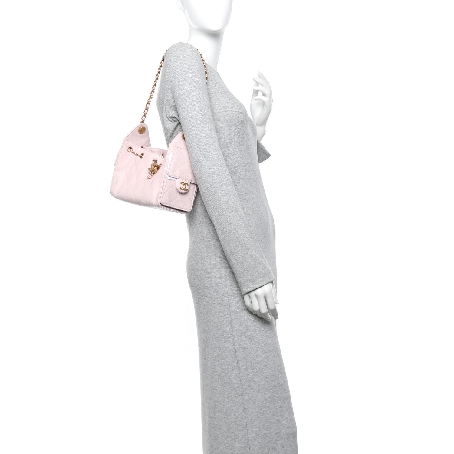 Chanel Caviar Quilted Mini Chanel 25 Handbag Light Pink 2 of 11