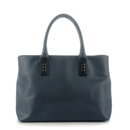 Bottega Veneta Rubberized Canvas Marco Polo Tote Dark Navy 1 of 8
