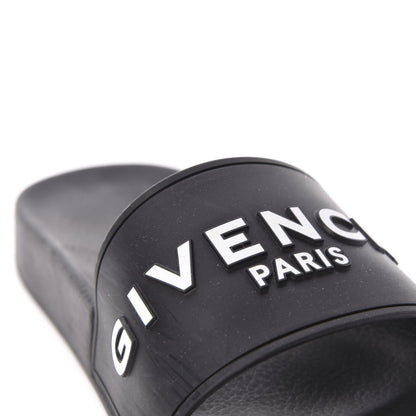 Givenchy Rubber Logo Pool Slide Sandals 37 Black 6 of 7